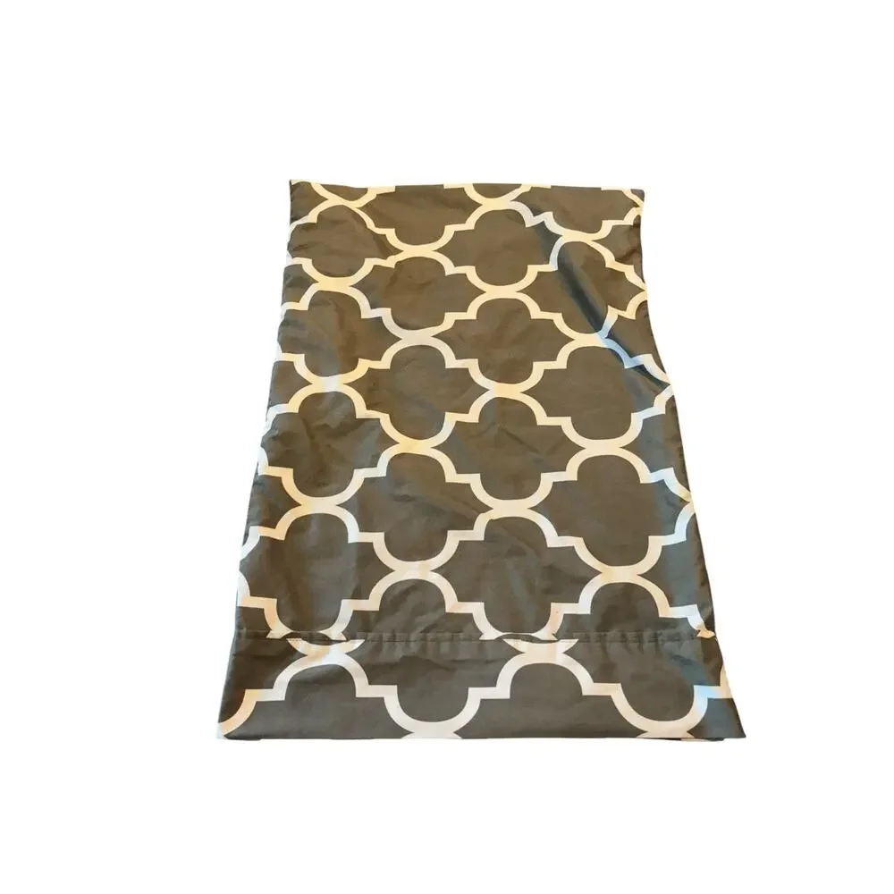 Utopia Gray & White Patterned Standard Pillow Cases Set of 2
